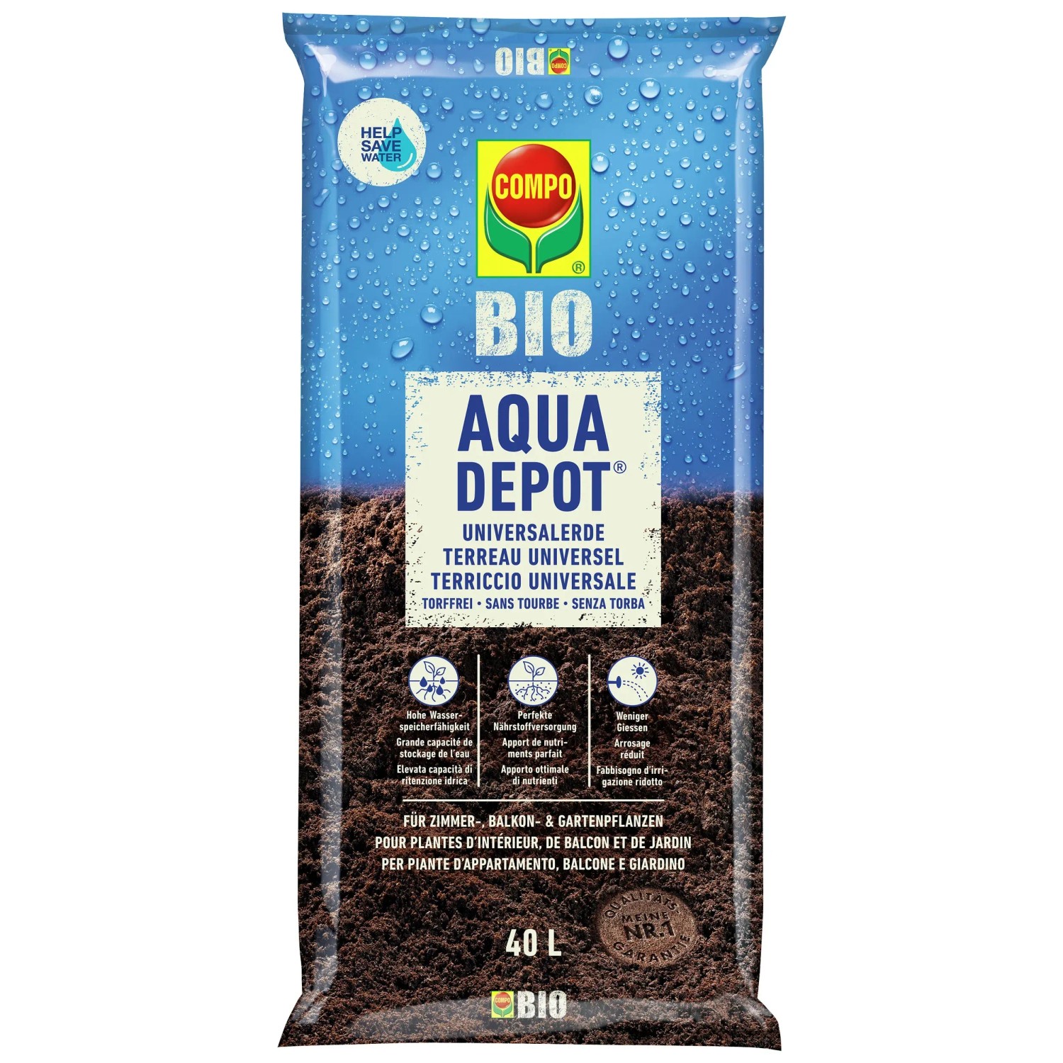 Compo Bio Universalerde Aqua-Depot 40 l Compo Bio Universalerde Aqua-Depot 40 l