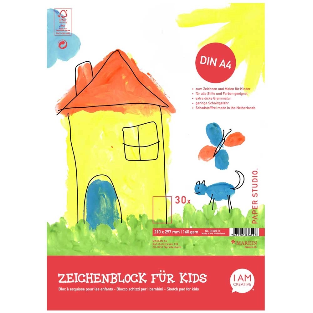 I Am Creative Zeichenblock für Kinder A4 30 Blatt kaufen bei OBI