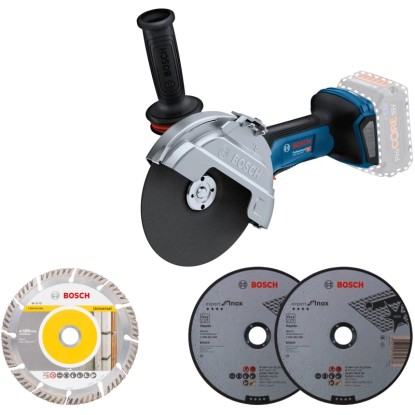 Bosch Professional Smerigliatrice angolare GWS 18V-180 P Solo con accessori Bosch Professional Smerigliatrice angolare GWS 18V-180 P Solo con accessori