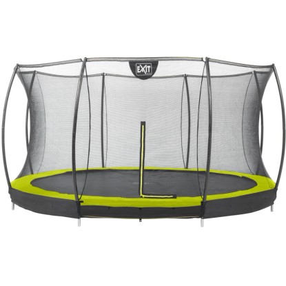Exit Trampoline enterré Silhouette avec filet de sécurité Vert Ø 366 cm Exit Trampoline enterré Silhouette avec filet de sécurité Vert Ø 366 cm