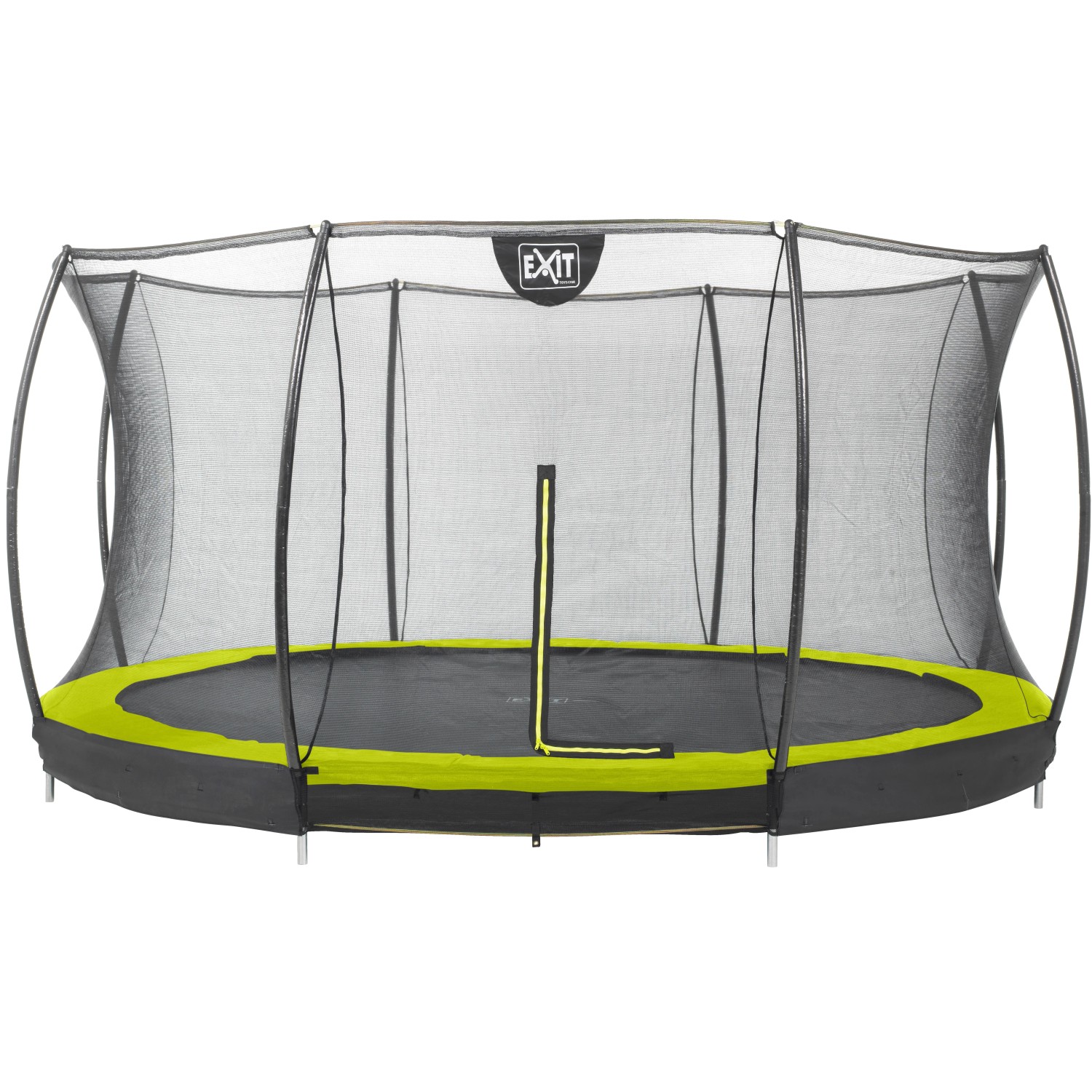 Exit Trampoline enterré Silhouette avec filet de sécurité Vert Ø 366 cm Exit Trampoline enterré Silhouette avec filet de sécurité Vert Ø 366 cm