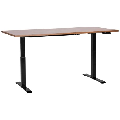 Beliani Bureau Destines réglable en hauteur marron-noir 180 x 80 cm Beliani Bureau Destines réglable en hauteur marron-noir 180 x 80 cm