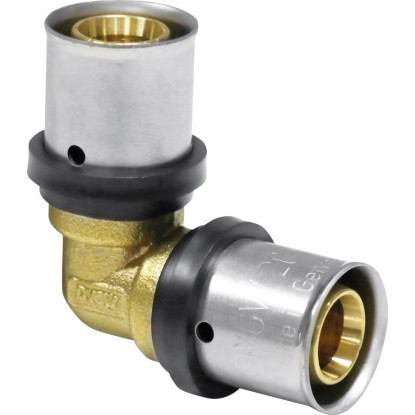 Gomito 90° a pressare ottone 16 mm Gomito 90° a pressare ottone 16 mm
