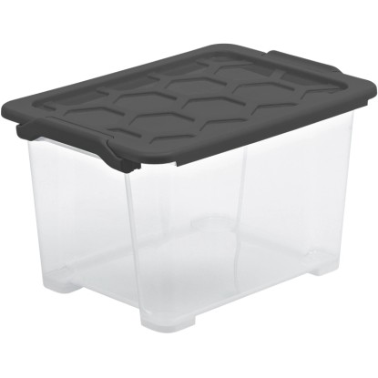Rotho Aufbewahrungsbox Evo Safe Kunststoff Anthrazit 15 l Rotho Aufbewahrungsbox Evo Safe Kunststoff Anthrazit 15 l