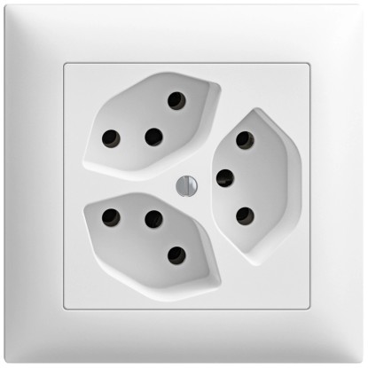Feller Steckdose EdizioDue Weiss 3 x Typ 13 UP Feller Steckdose EdizioDue Weiss 3 x Typ 13 UP