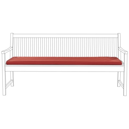 Beliani Bankauflage Vivara Stoff Rot 5 x 169 x 50 cm Beliani Bankauflage Vivara Stoff Rot 5 x 169 x 50 cm