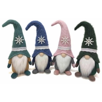 Deko Wichtel Santa Strickm Tze Assortiert H He Cm Stk Kaufen