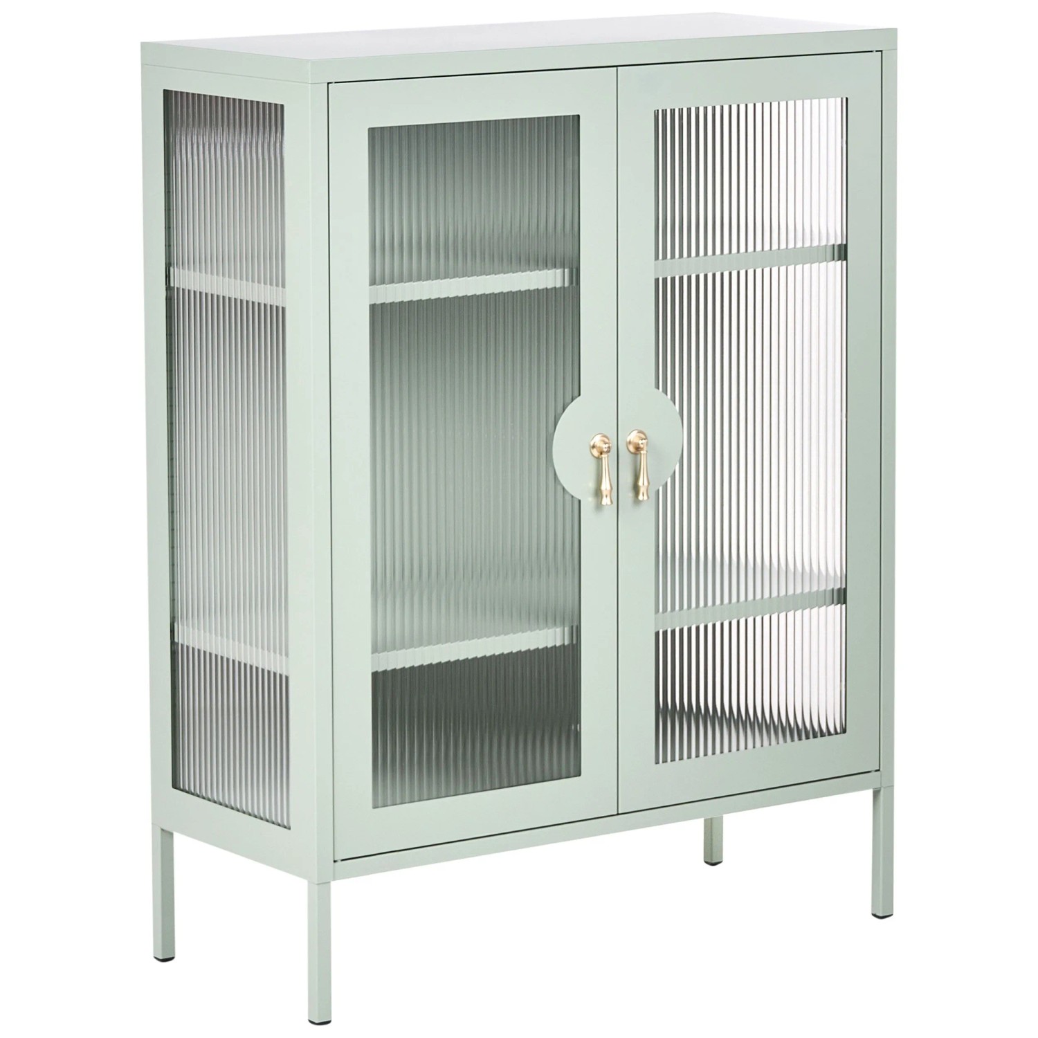 Beliani Armoire de bureau Gleora vert menthe 105 x 80 x 35 cm Beliani Armoire de bureau Gleora vert menthe 105 x 80 x 35 cm
