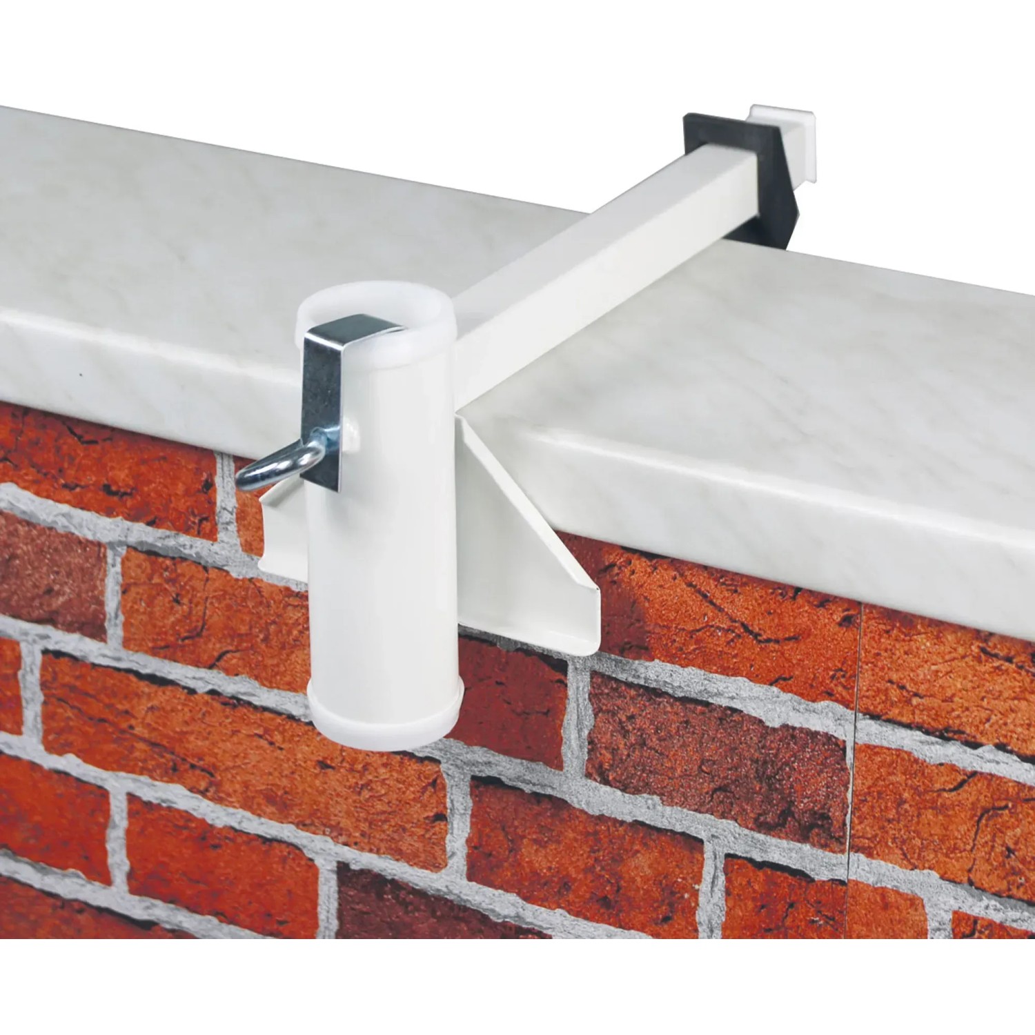 Videx Garden Sonnenschirmhalter Typ M für Mauerbrüstung Weiss Ø 25 mm Videx Garden Sonnenschirmhalter Typ M für Mauerbrüstung Weiss Ø 25 mm