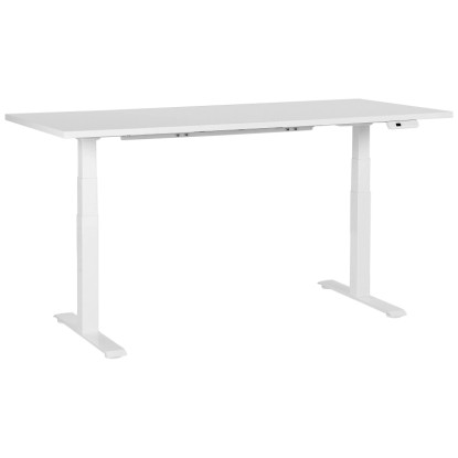 Beliani Schreibtisch Destines höhenverstellbar Weiss 180 x 80 cm Beliani Schreibtisch Destines höhenverstellbar Weiss 180 x 80 cm