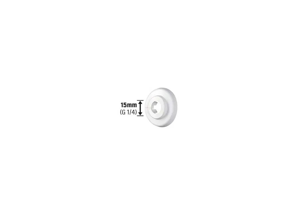 Scharnierrosette Weiss Ø 15 mm 10 Stk. Scharnierrosette Weiss Ø 15 mm 10 Stk.