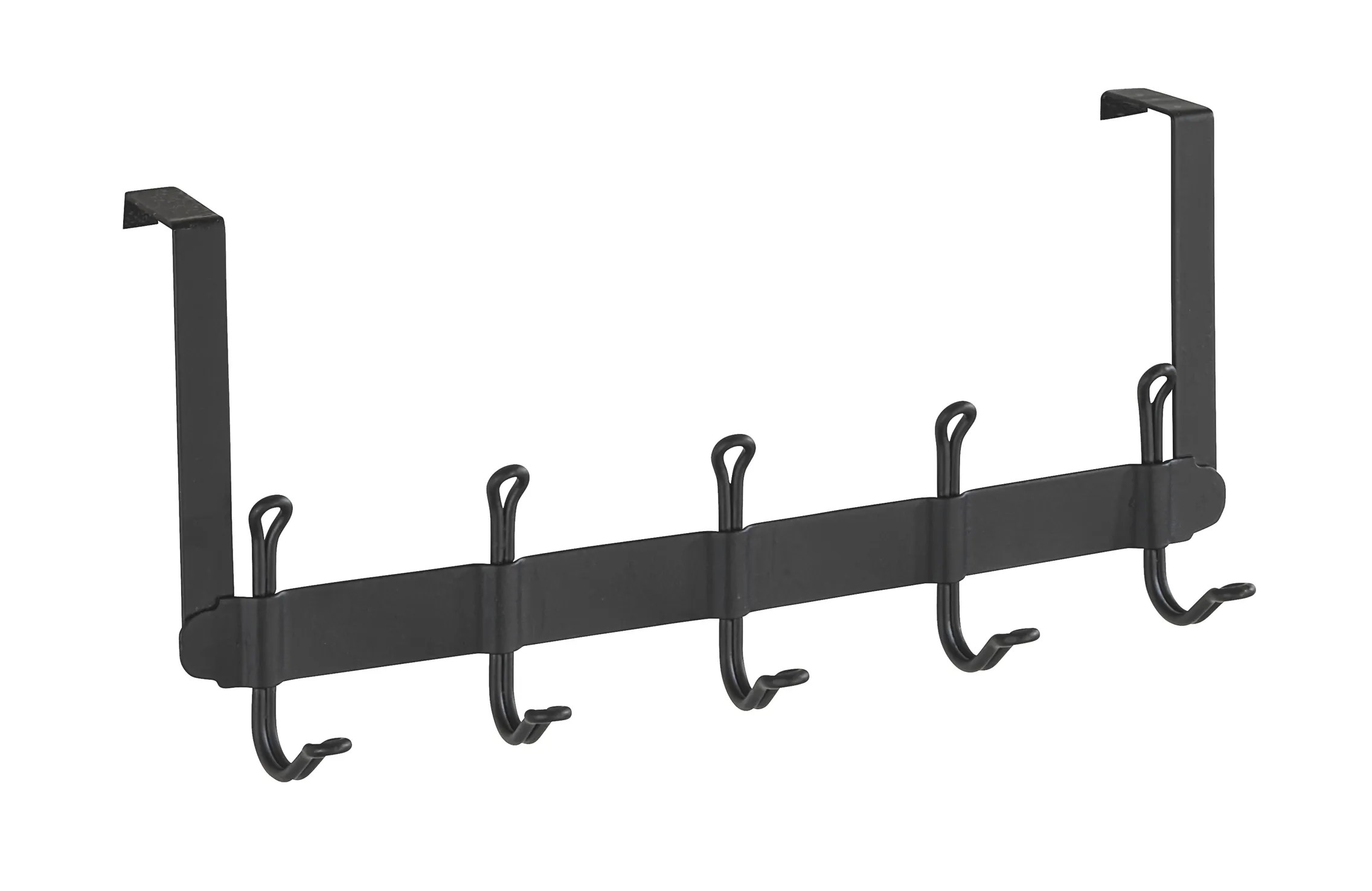 Wenko Barra appendiabiti per porta Nostalgie con 5 ganci acciaio Nero L 37,5 cm Wenko Barra appendiabiti per porta Nostalgie con 5 ganci acciaio Nero L 37,5 cm