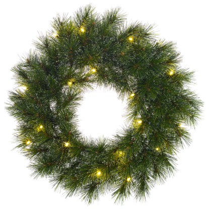 Black Box Kunstkranz Glendon Grün 10 LED / Ø 35 cm Black Box Kunstkranz Glendon Grün 10 LED / Ø 35 cm
