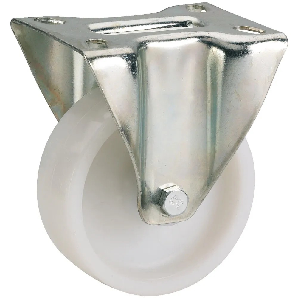 Doerner + Helmer Transport-Bockrolle Stahl verzinkt Weiss Ø 10 cm / Höhe 12,8 cm Doerner + Helmer Transport-Bockrolle Stahl verzinkt Weiss Ø 10 cm / Höhe 12,8 cm