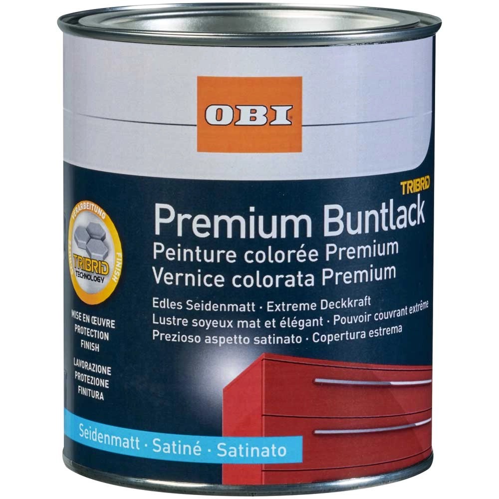 OBI Premium Buntlack Tribrid Seidenmatt Tiefschwarz 125 Ml Kaufen Bei OBI