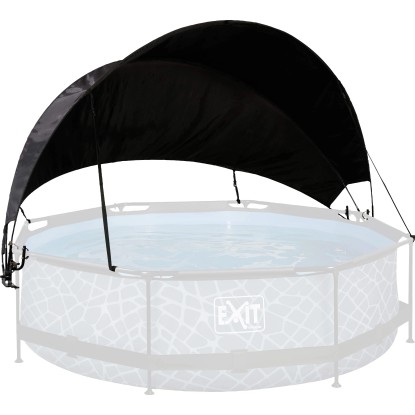 Exit Tenda da sole per piscina Nero rotonda Ø 300 cm Exit Tenda da sole per piscina Nero rotonda Ø 300 cm