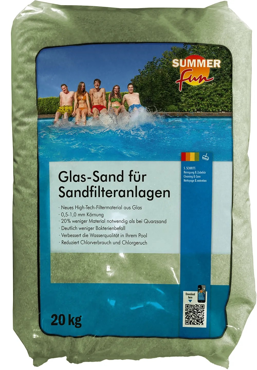 Summer Fun Glassand für Sandfilteranlage Grün 0,5 - 1,0 mm / 20 kg Summer Fun Glassand für Sandfilteranlage Grün 0,5 - 1,0 mm / 20 kg