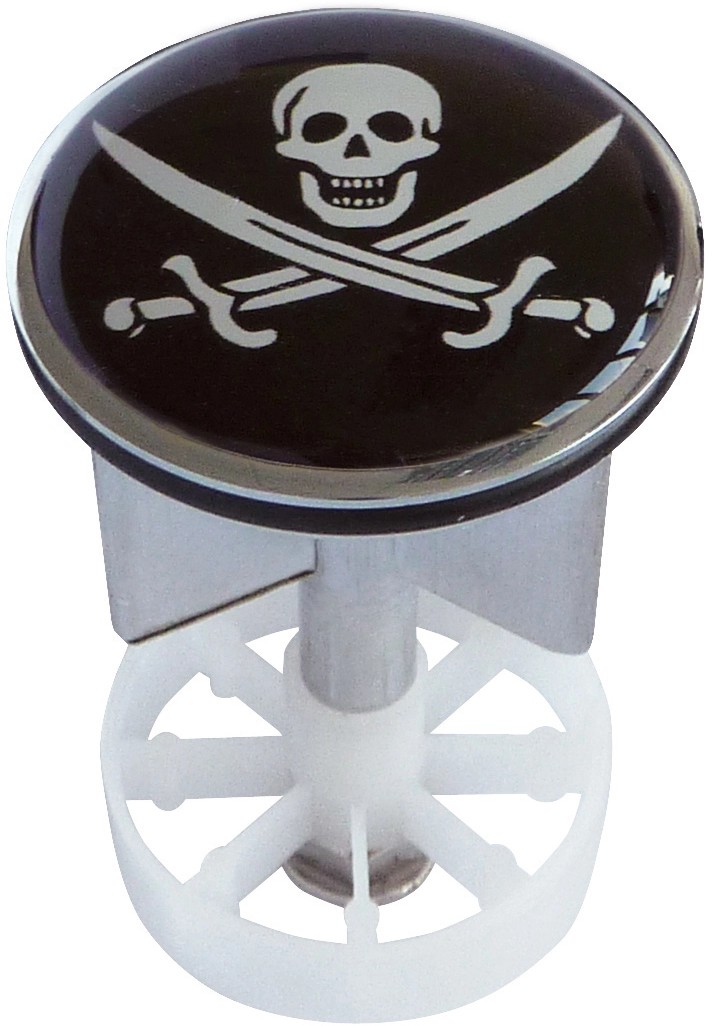 Waschbeckenstöpsel Design Totenkopf Metall 38 mm kaufen bei OBI