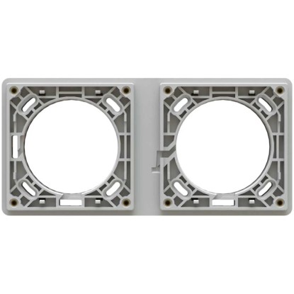 Unterputz-Befestigungsrahmen Exo waagerecht / senkrecht IP55 Lichtgrau Gr. 2 x 1 Unterputz-Befestigungsrahmen Exo waagerecht / senkrecht IP55 Lichtgrau Gr. 2 x 1