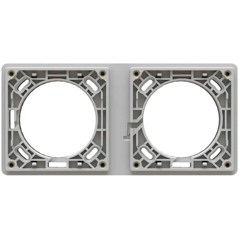 Unterputz-Befestigungsrahmen Exo waagerecht / senkrecht IP55 Lichtgrau Gr. 2 x 1 Unterputz-Befestigungsrahmen Exo waagerecht / senkrecht IP55 Lichtgrau Gr. 2 x 1