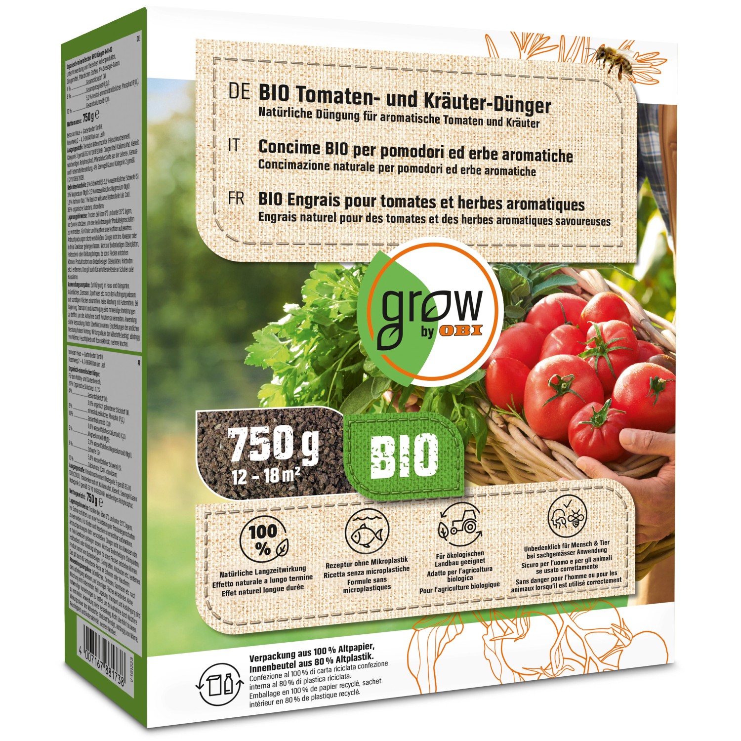 Grow By Obi Bio Tomaten Und Kr Uter D Nger G Kaufen Bei Obi