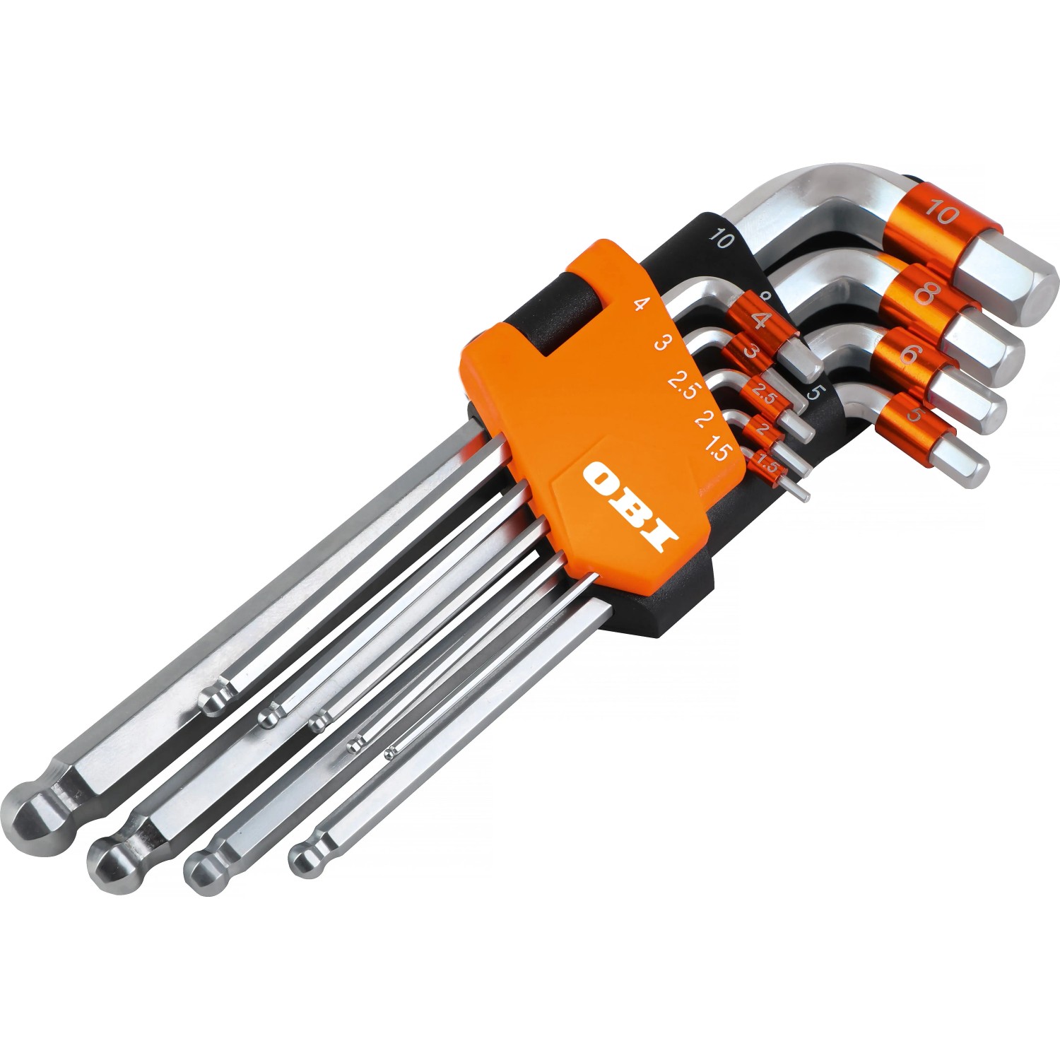 OBI Sechskantschlüssel-Set 1,5 bis 10 mm / 9-tlg. OBI Sechskantschlüssel-Set 1,5 bis 10 mm / 9-tlg.