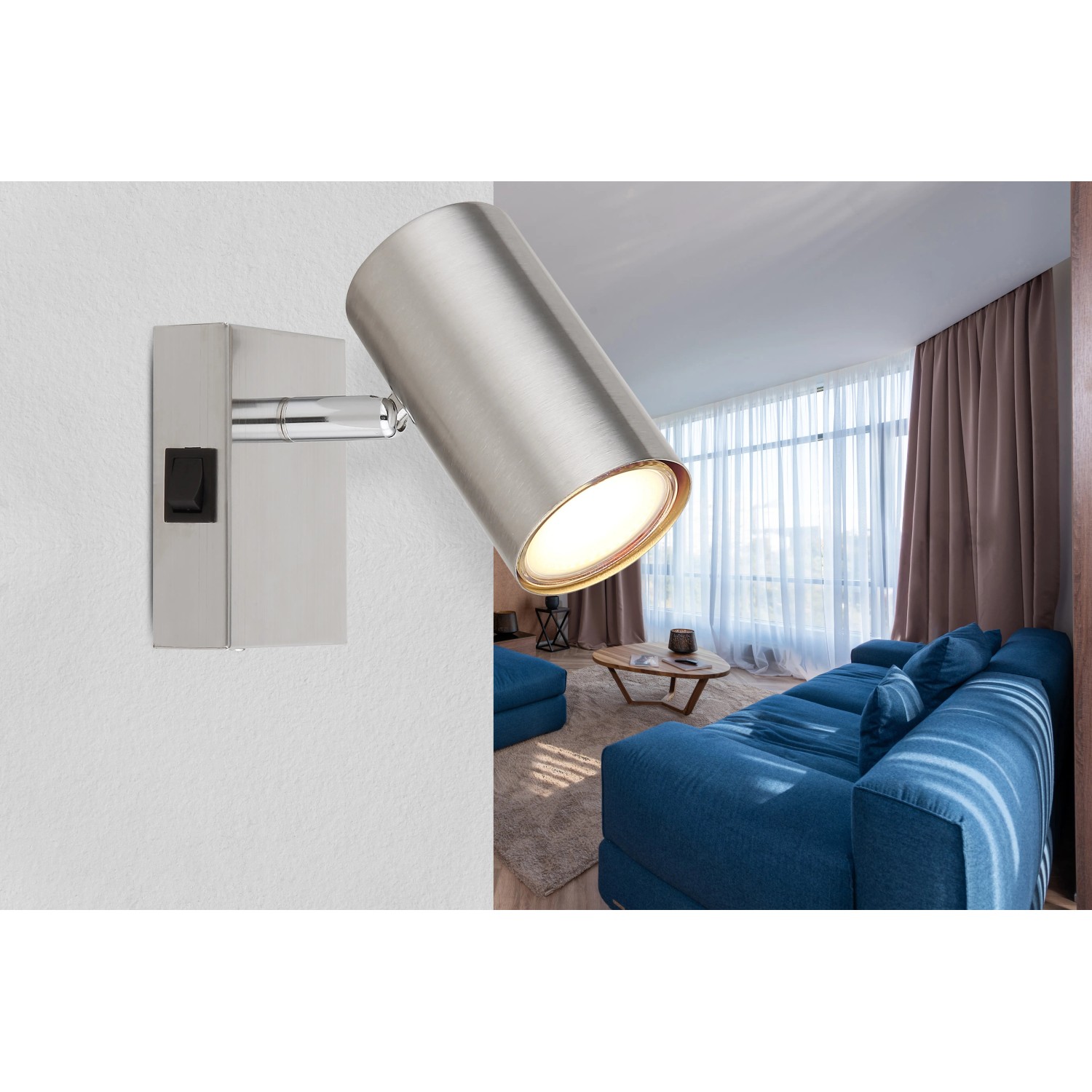 Globo Faretto Robby 1 luce Nichel opaco (HxLxP) 10 x 7 x 12 cm Globo Faretto Robby 1 luce Nichel opaco (HxLxP) 10 x 7 x 12 cm
