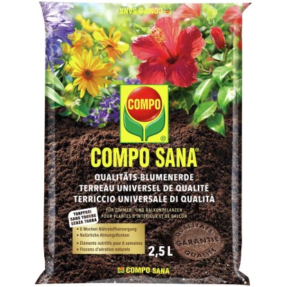 Compo Sana Qualitäts-Blumenerde 2,5 l Compo Sana Qualitäts-Blumenerde 2,5 l