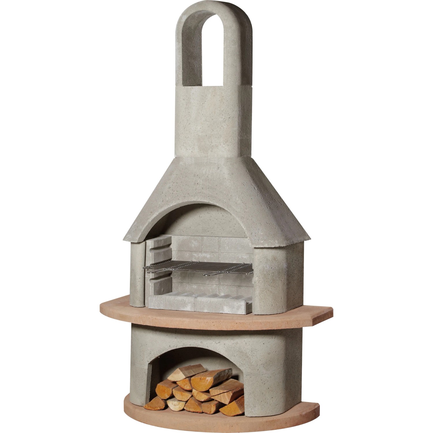 Buschbeck Cheminée de jardin Carmen béton Gris Terre cuite Buschbeck Cheminée de jardin Carmen béton Gris Terre cuite