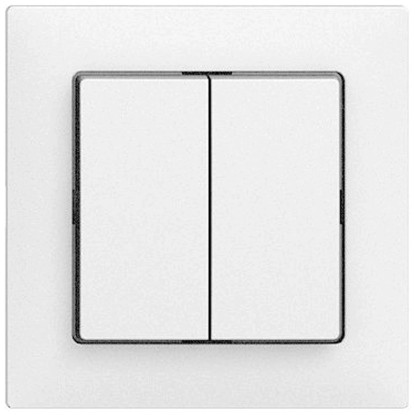 Feller Doppel-Druckschalter/-taster EdizioDue Frontplatte Weiss Feller Doppel-Druckschalter/-taster EdizioDue Frontplatte Weiss