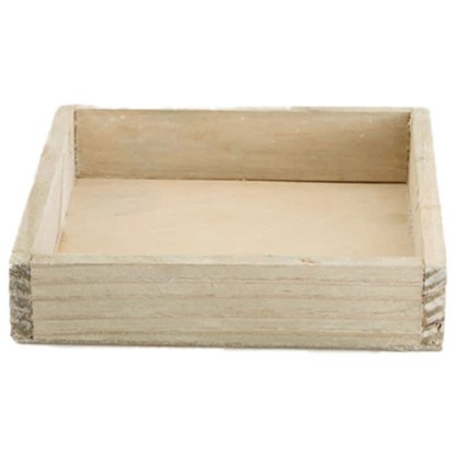 DecoFinder Holz-Tablett Natur 3 x 14 x 14 cm DecoFinder Holz-Tablett Natur 3 x 14 x 14 cm
