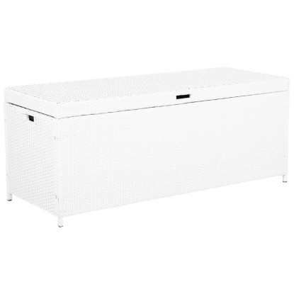 Beliani Contenitore Modena Rattan Bianco (HxLxP) 66 x 158 x 63 cm Beliani Contenitore Modena Rattan Bianco (HxLxP) 66 x 158 x 63 cm