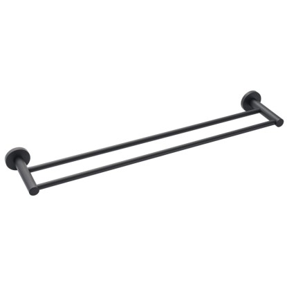 Diaqua Doppel-Badetuchstange Metall Schwarz matt 60 cm Diaqua Doppel-Badetuchstange Metall Schwarz matt 60 cm