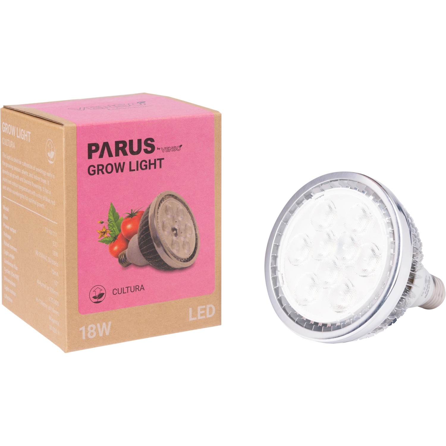 LED-Pflanzenlampe Cultura 18 W / E27 LED-Pflanzenlampe Cultura 18 W / E27