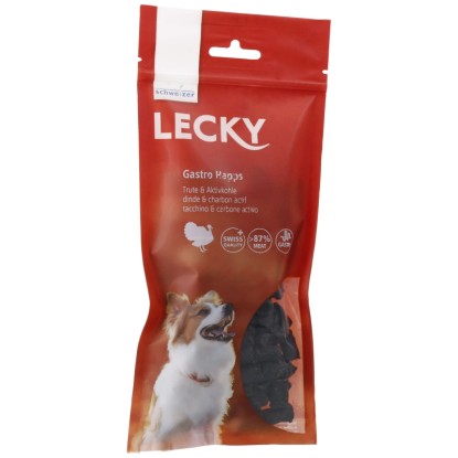 Eric Schweizer Snack per cani Lecky Gastro Happs tacchino & carbone attivo 120 g Eric Schweizer Snack per cani Lecky Gastro Happs tacchino & carbone attivo 120 g