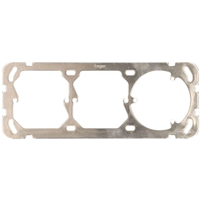 Befestigungsplatte Kallysto Hager waagrecht Gr.1x3 Befestigungsplatte Kallysto Hager waagrecht Gr.1x3