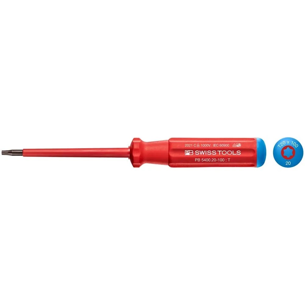 PB Swiss Tools TX-Schraubenzieher PB 5400 VDE Gr. 20 / 100 mm PB Swiss Tools TX-Schraubenzieher PB 5400 VDE Gr. 20 / 100 mm