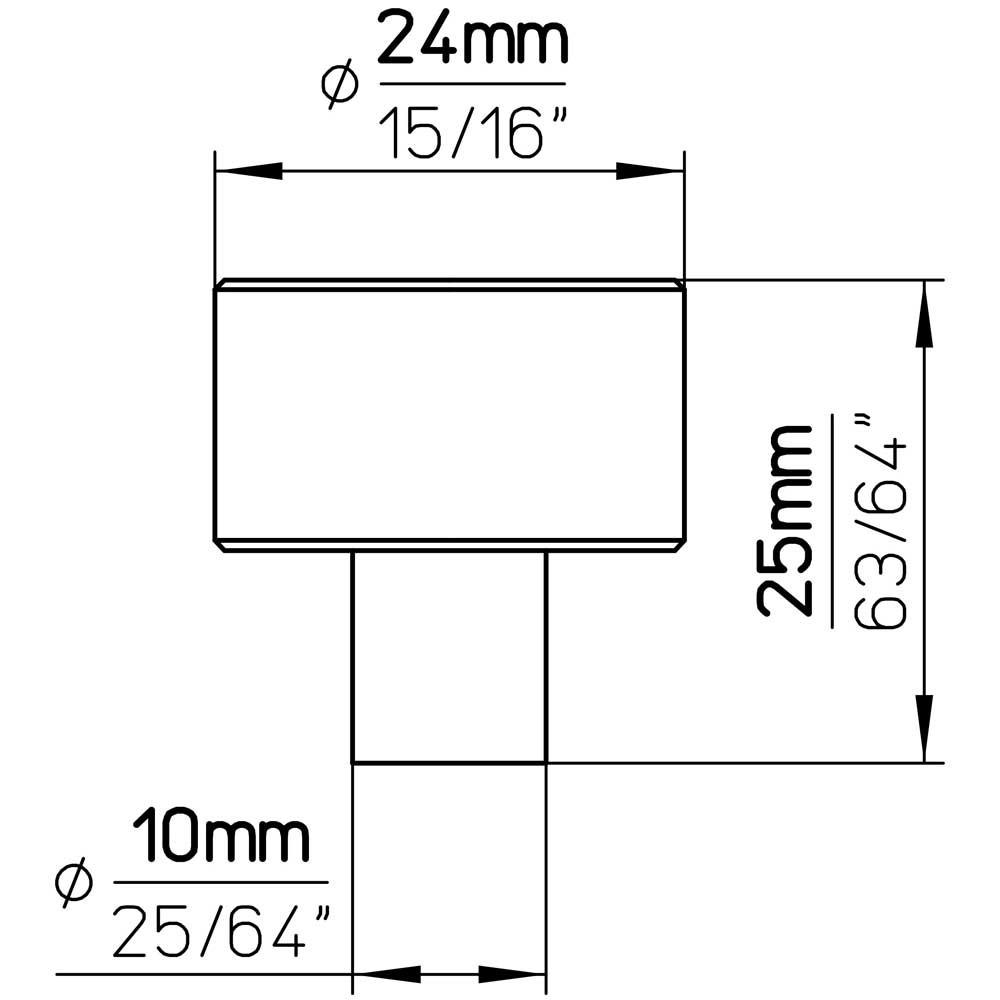 Siro Möbelknopf 2464 Metall Schwarz matt Lochabstand Ø 24 mm kaufen bei OBI