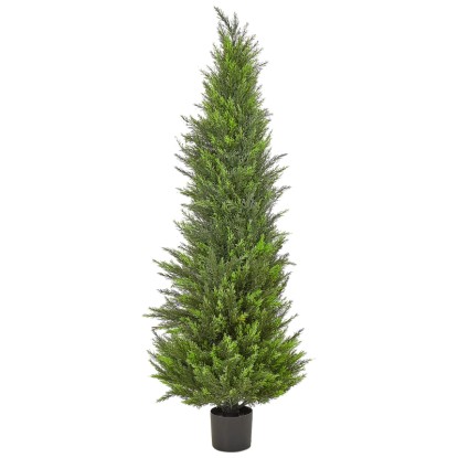 Beliani Plante artificielle Cedar Tree Vert hauteur 153 cm Beliani Plante artificielle Cedar Tree Vert hauteur 153 cm