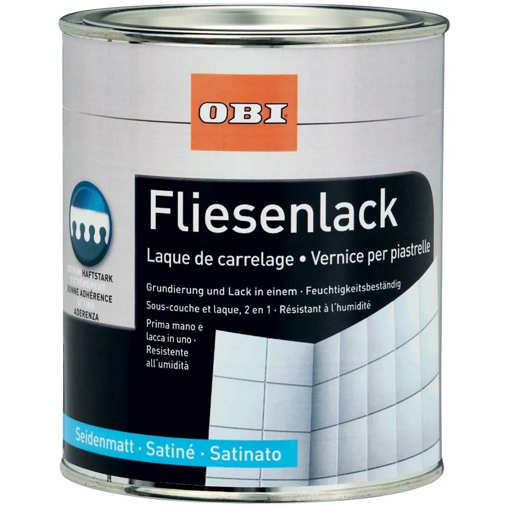 OBI Fliesenlack seidenmatt Weiss 750 ml OBI Fliesenlack seidenmatt Weiss 750 ml