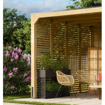 Karibu Lamellenwand für Fyrkant Pavillon Karibu Lamellenwand für Fyrkant Pavillon