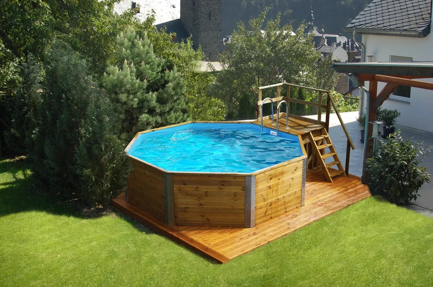 Weka Set piscina Corsica ottagonale Ø 397 cm / altezza 116 cm Weka Set piscina Corsica ottagonale Ø 397 cm / altezza 116 cm