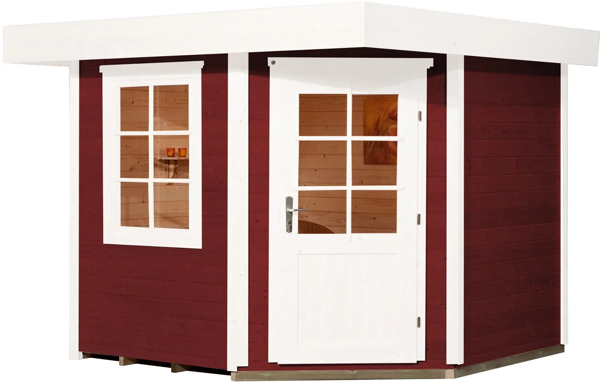 Weka Holz-Gartenhaus Flachdach Lasiert 298 cm x 338 cm Weka Holz-Gartenhaus Flachdach Lasiert 298 cm x 338 cm