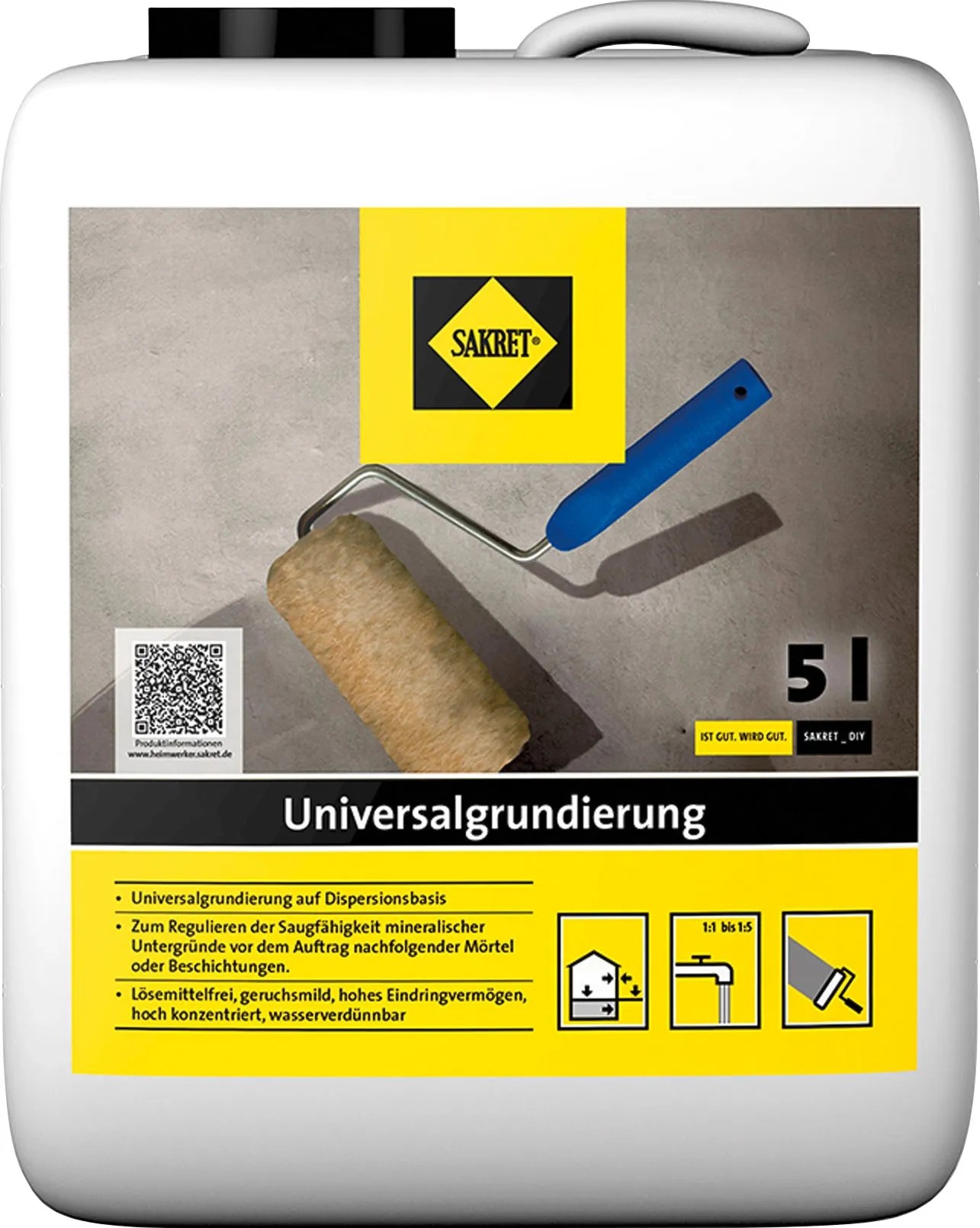 Sakret Couche de fond universelle Jaune 5 l Sakret Couche de fond universelle Jaune 5 l