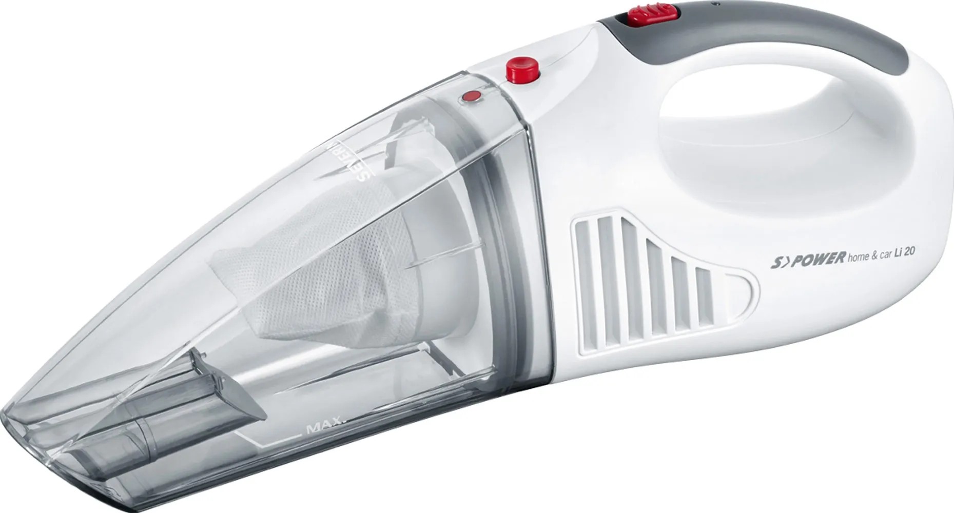 Severin Akku-Handstaubsauger HV 7144 Wet Dry Weiss-Rot Severin Akku-Handstaubsauger HV 7144 Wet Dry Weiss-Rot