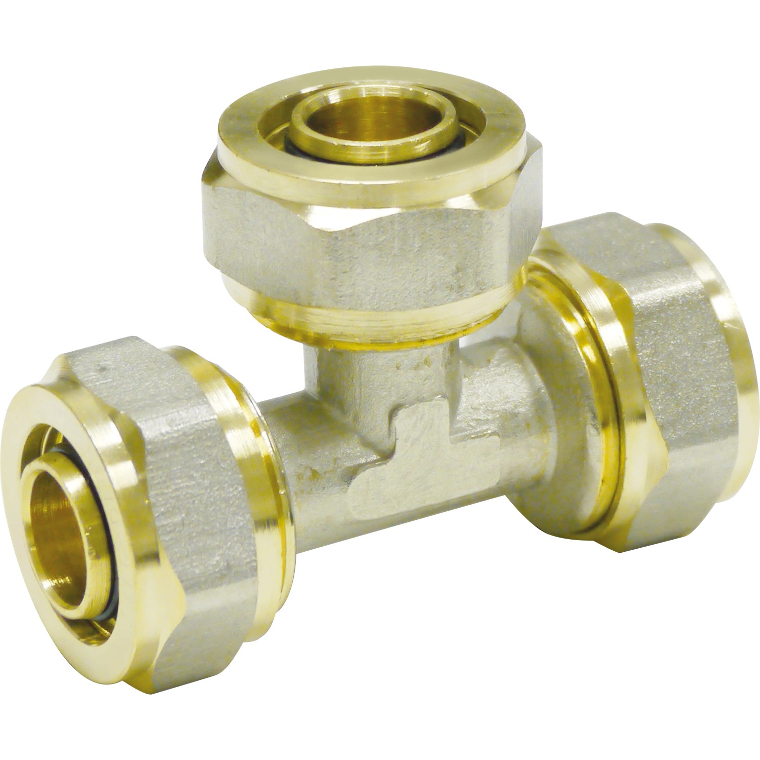 Raccordo a T a vite ottone 20 x 20 x 20 mm Raccordo a T a vite ottone 20 x 20 x 20 mm