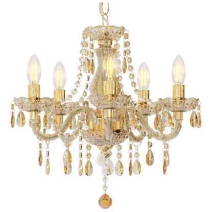 Globo Lampadario Marie 5 x E14 metallo Oro Globo Lampadario Marie 5 x E14 metallo Oro
