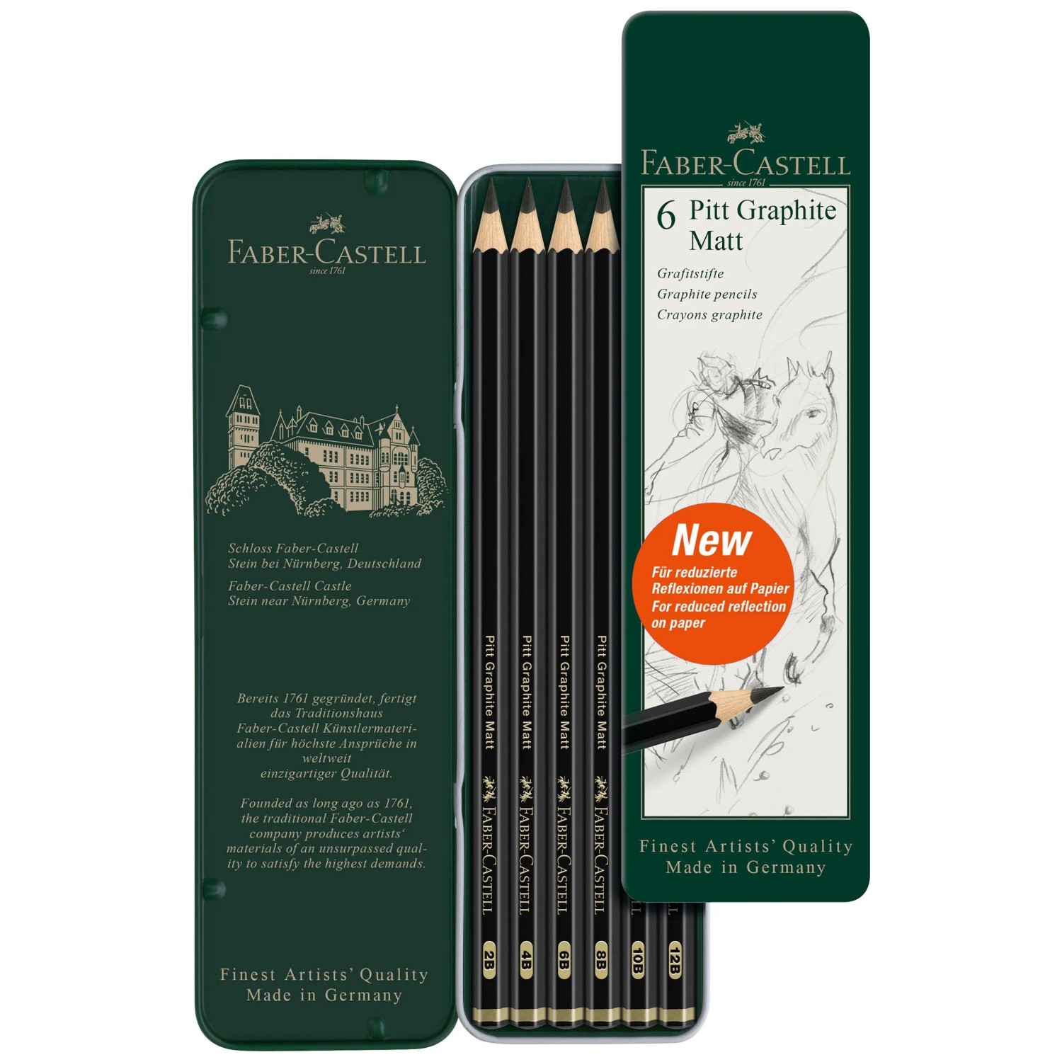 Faber-Castell Grafitstifte Pitt Graphite Matt 6er-Set Faber-Castell Grafitstifte Pitt Graphite Matt 6er-Set