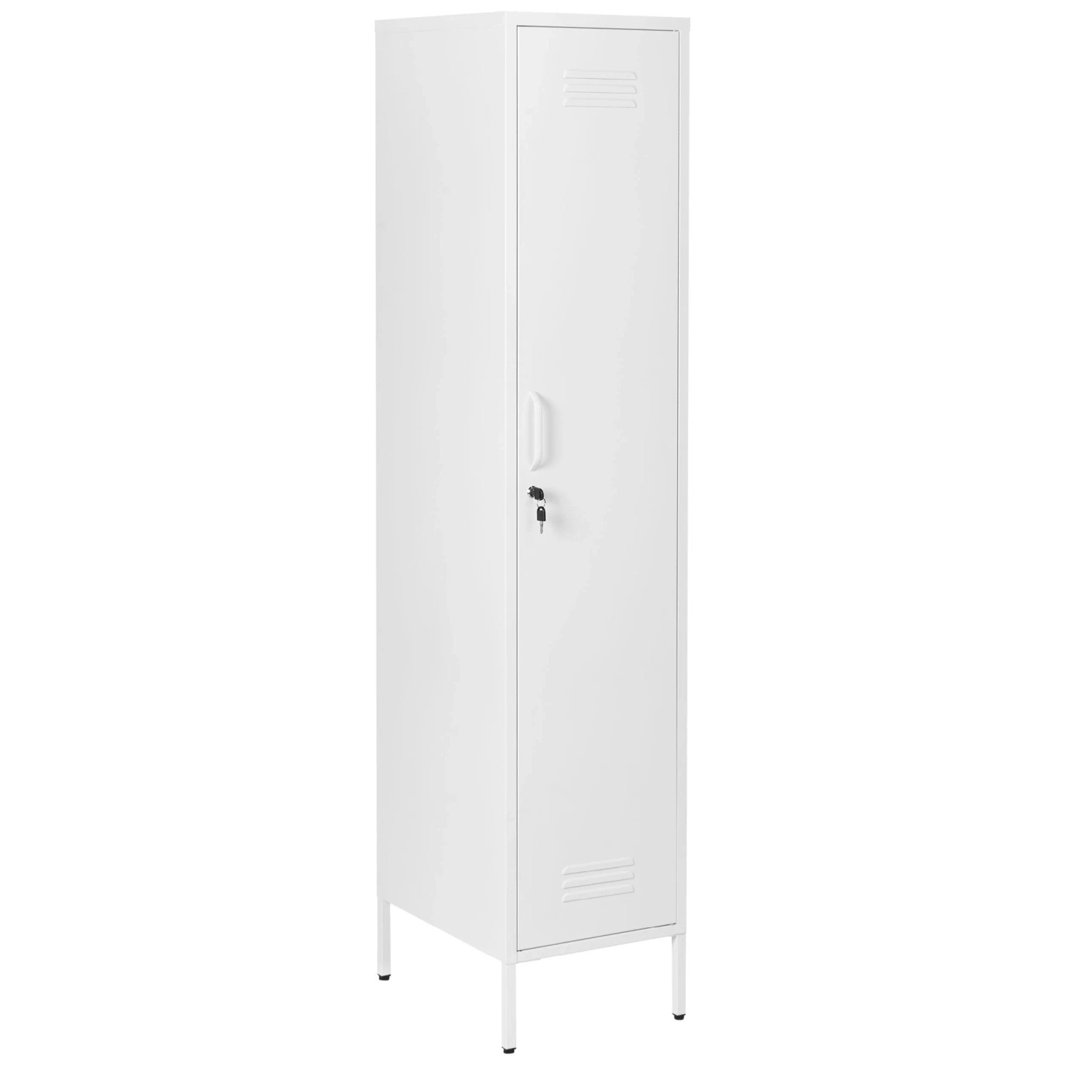 Beliani Armoire de bureau Frome blanche 185 x 38 x 50 cm Beliani Armoire de bureau Frome blanche 185 x 38 x 50 cm