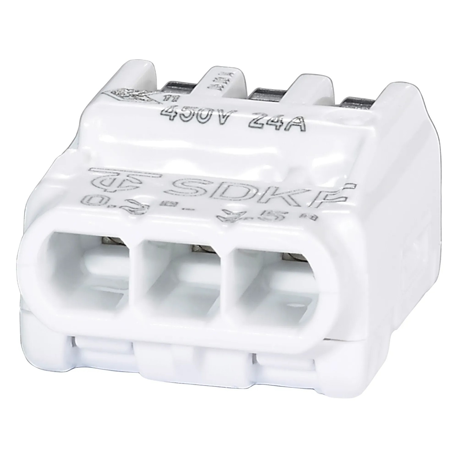 OBI Morsetto a leva 3 poli Ø 0,2 - 2,5 mm / 10 pz OBI Morsetto a leva 3 poli Ø 0,2 - 2,5 mm / 10 pz